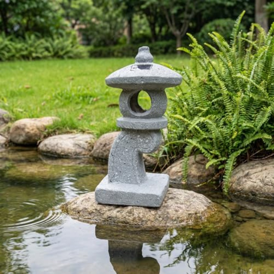Outdoor Zen Lighting - Statua da Giardino Zen Asiatica a