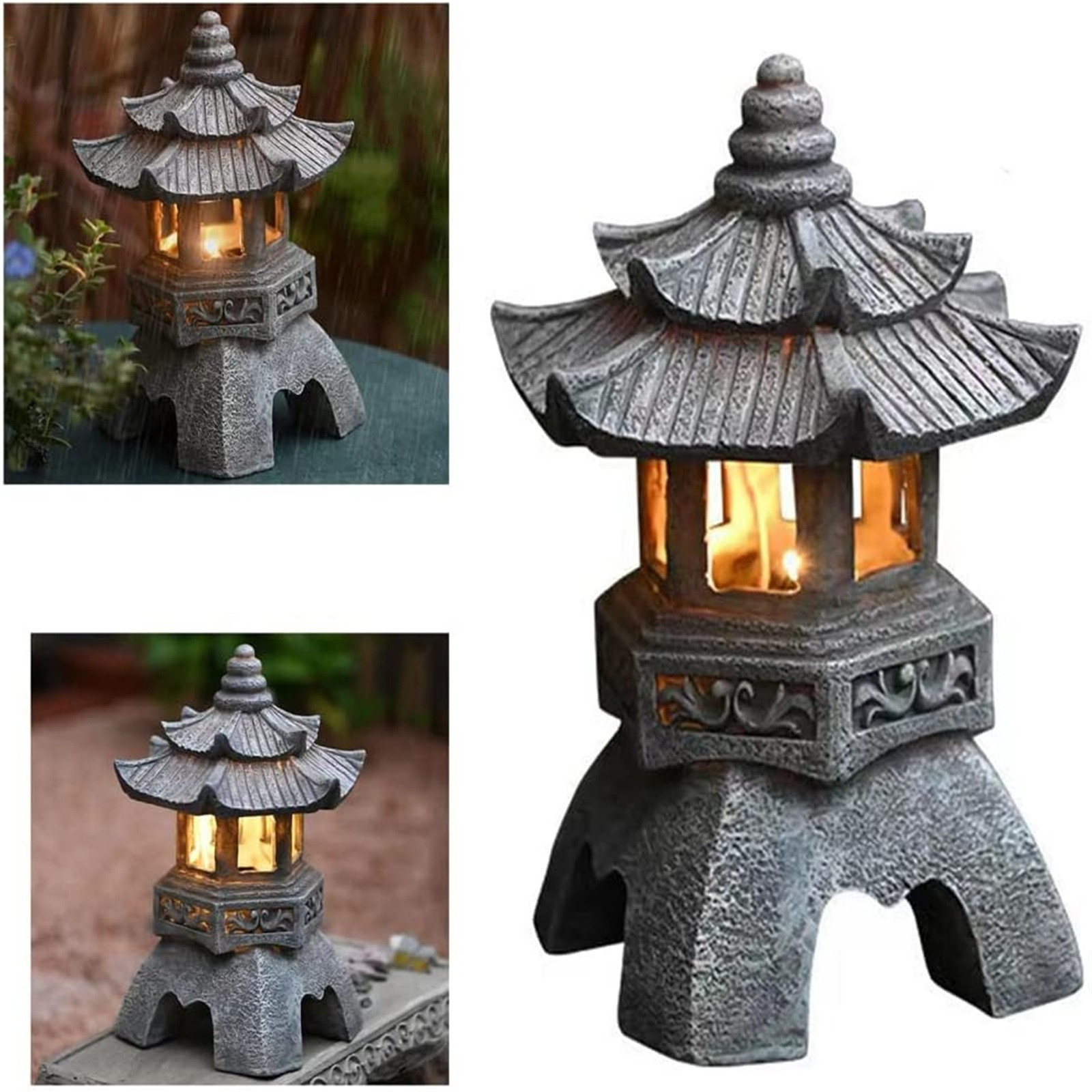 Outdoor Zen Lighting - Statue di pagoda Statua ad energia