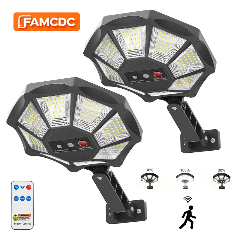 Outdoor Lighting Dusk To Dawn - Luci Solari da Esterno 168LED 360°