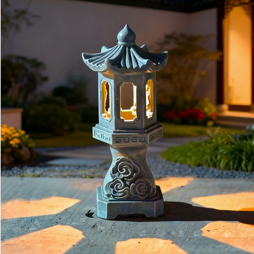 Outdoor Zen Lighting - Lanterna a pagoda solare Zen con