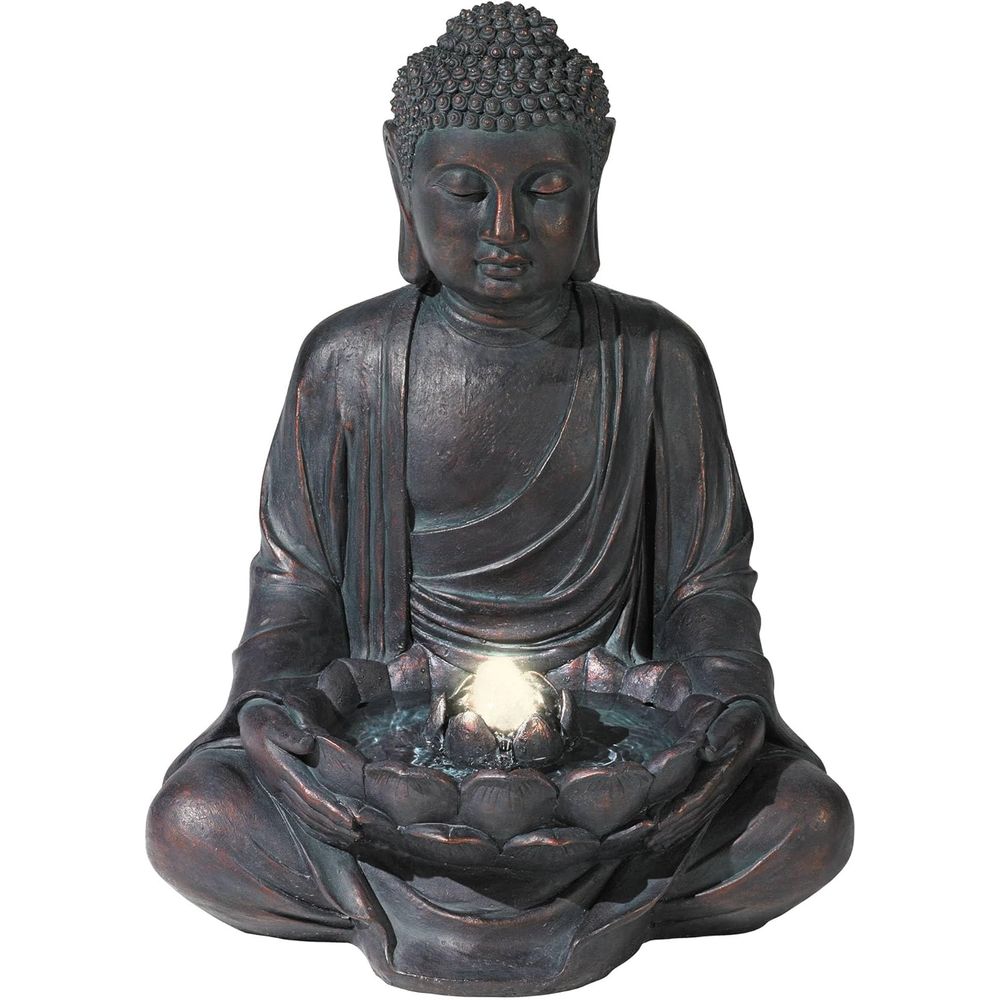 Outdoor Zen Lighting - Buddha Meditante Alto 60 cm, Grande
