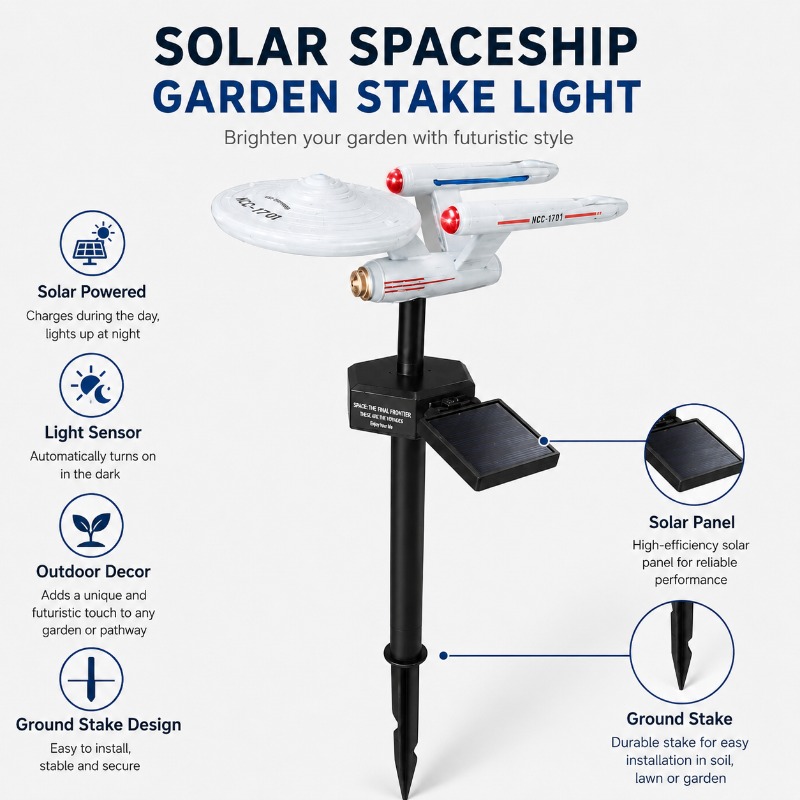 Outdoor Lighting Yard Stakes - Lampada Solare da Giardino Star Trek