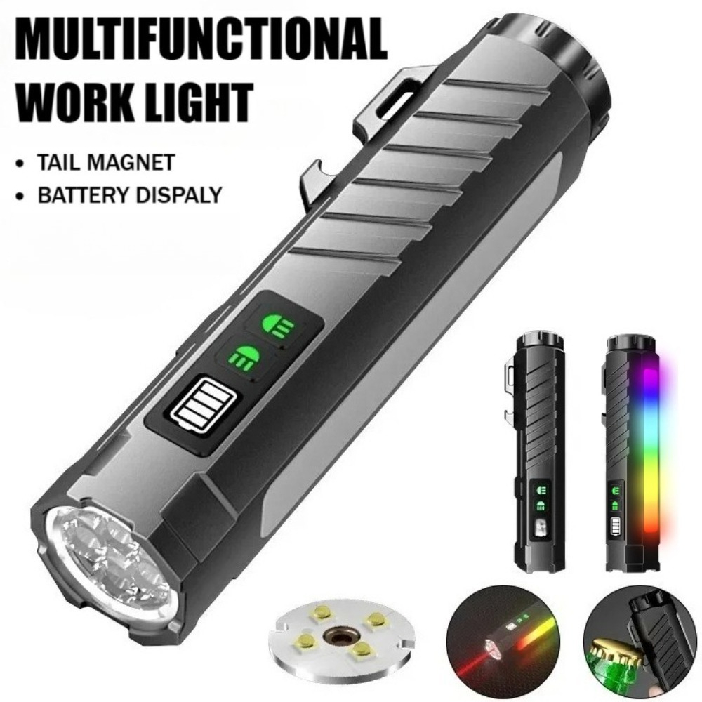 Outdoor Lighting Rechargeable - Torcia LED Multifunzionale ad Alta Luminosità