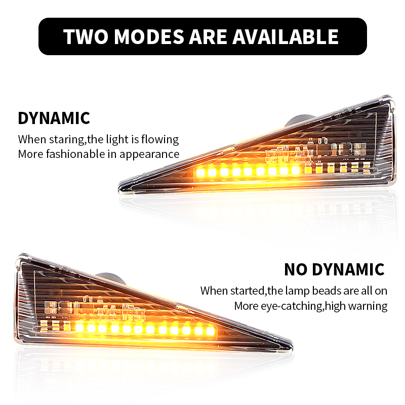 Outdoor Lighting Yellow - 2PCS Indicatori di direzione laterali a