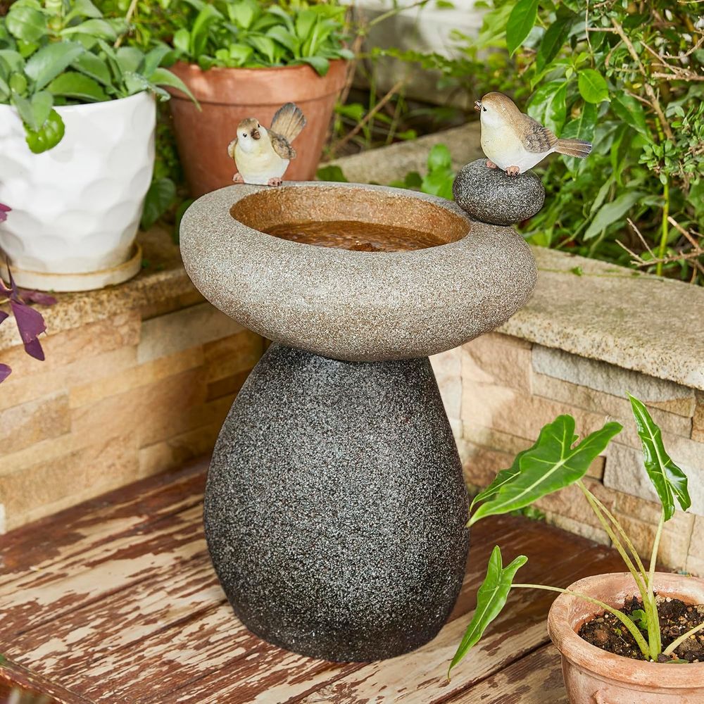 Outdoor Zen Lighting - Fontana da giardino da 20,75 pollici