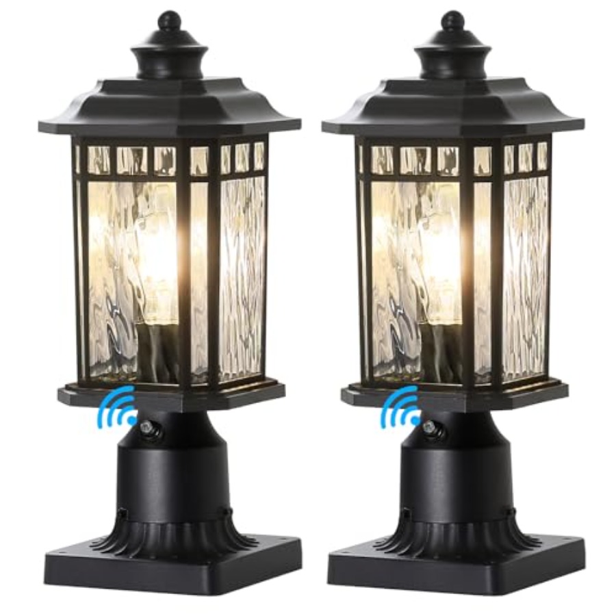 Outdoor Lighting Dusk To Dawn - Set di 2 Lampade da Esterno,