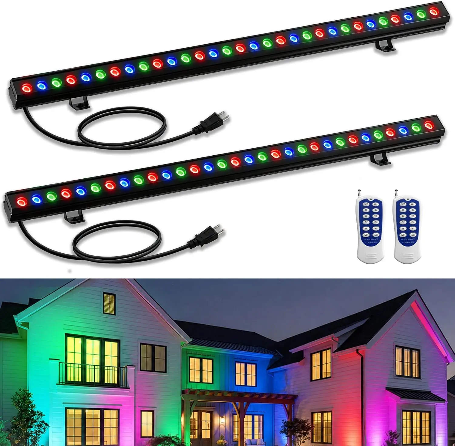 Outdoor Lighting Remote Control - Confezione da 2 Luci LED RGB