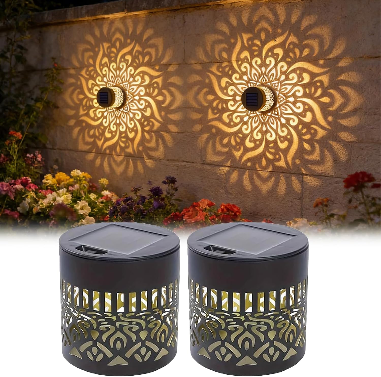 Outdoor Lighting Yellow - Confezione da 2 Luci Solari da