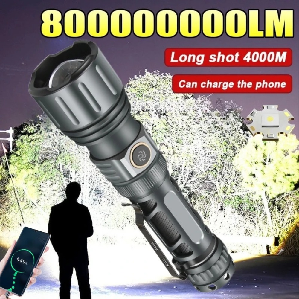 Outdoor Lighting Rechargeable - Torcia Super Luminosa Portatile Ricaricabile, Lampada