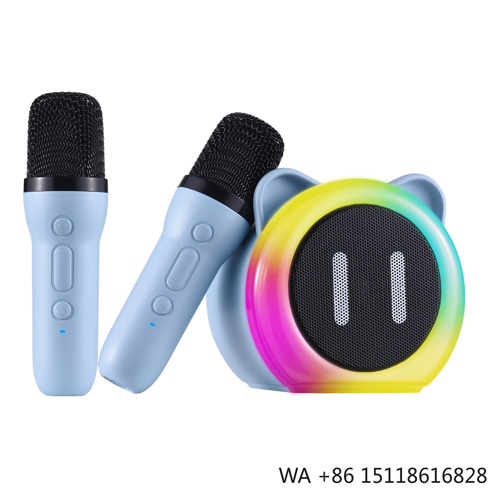 Outdoor Lighting Garden - Macchina per Karaoke con 2 Microfoni