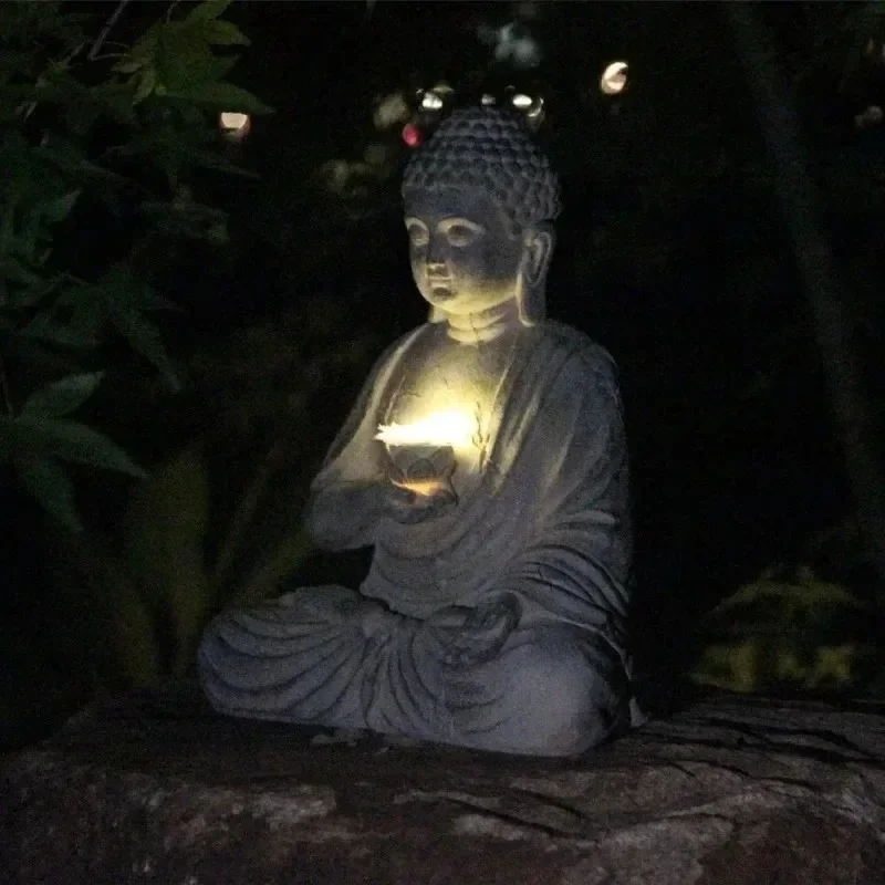 Statua di Buddha in Resina con - Outdoor Zen Lighting recensione e prezzo