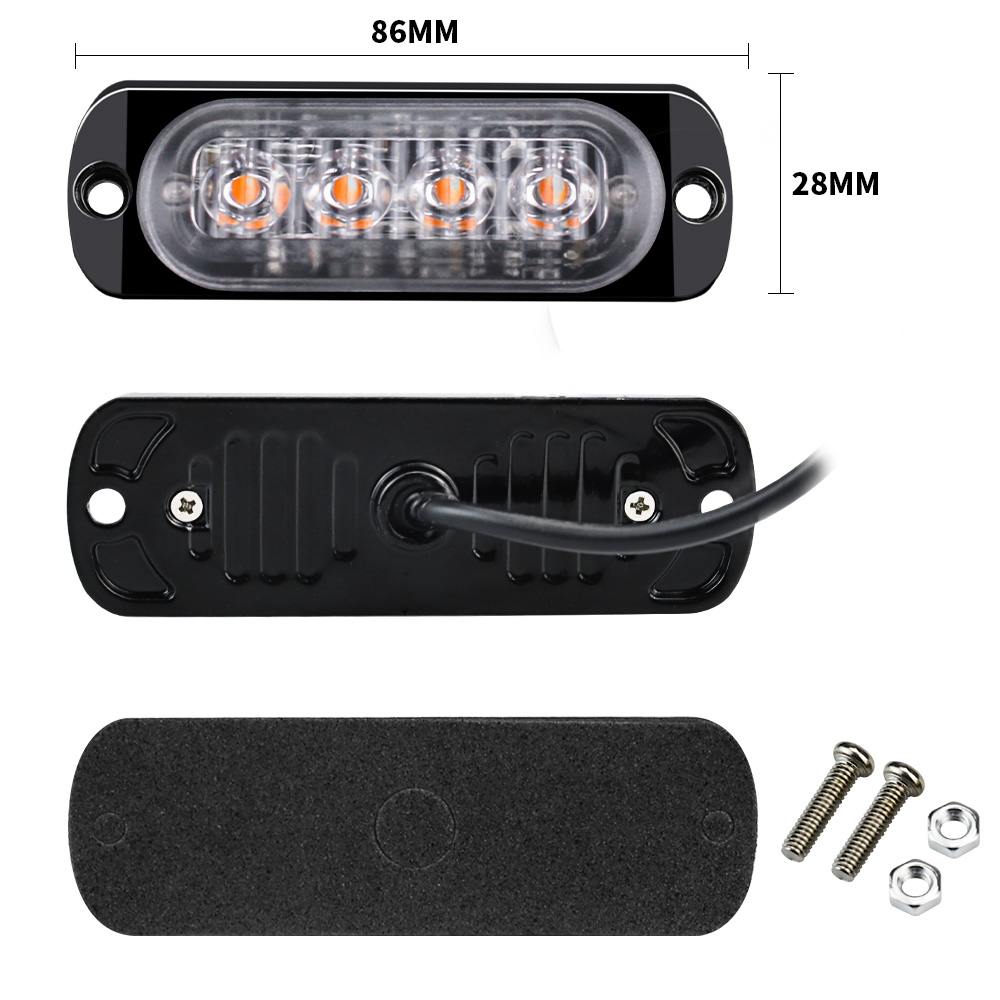 4x 4LED Spia per auto Griglia  - Outdoor Lighting Yellow recensione e prezzo