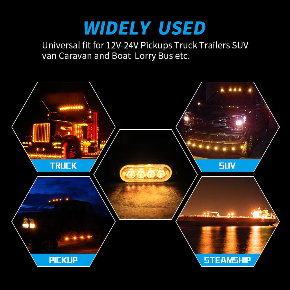 4x 4LED Spia per auto Griglia  - Outdoor Lighting Yellow recensione e prezzo