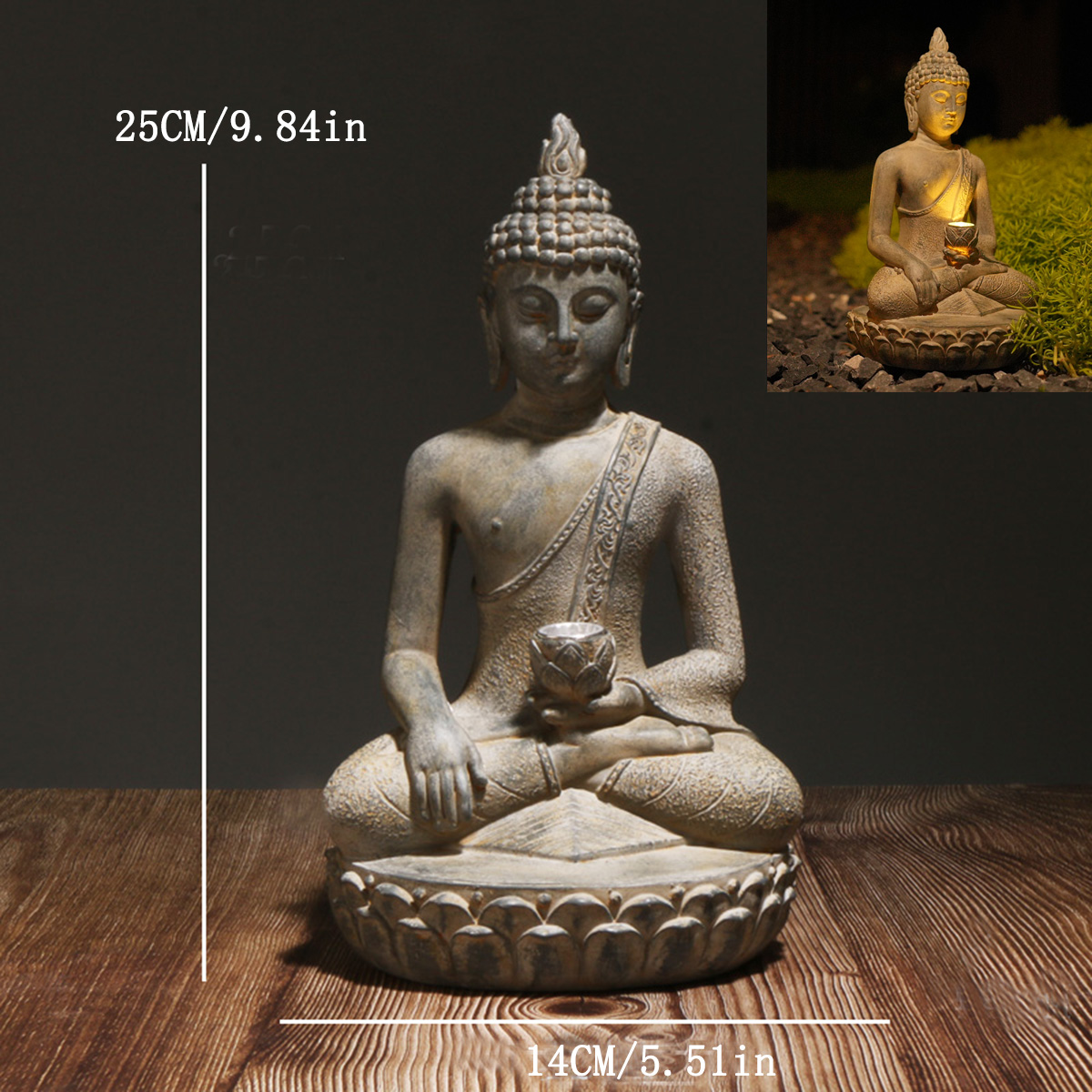 Statua di Buddha Ispirata allo - Outdoor Zen Lighting recensione e prezzo