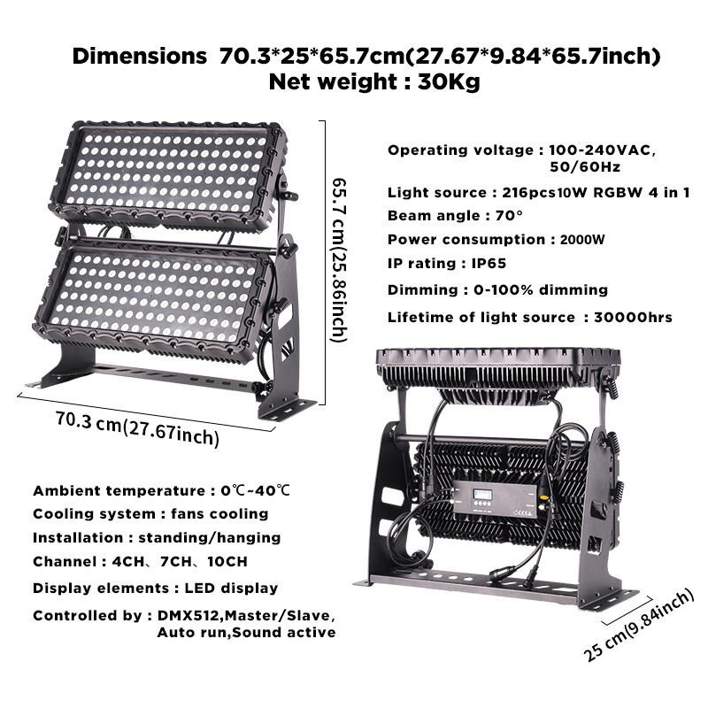 MSDouble Led City Color 2000w  - Outdoor Lighting Architectural recensione e prezzo
