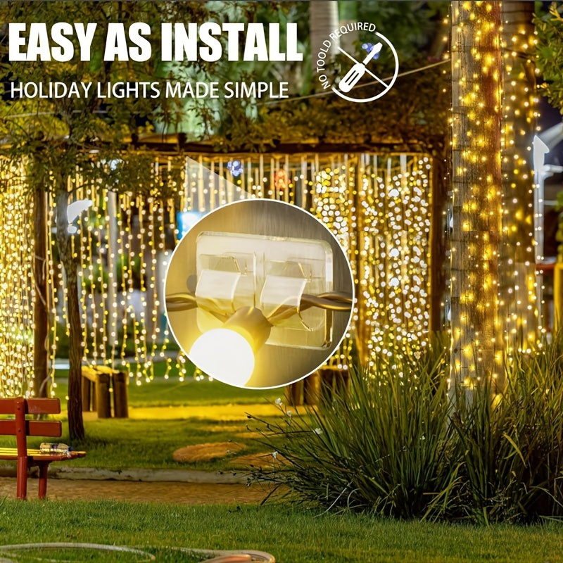 Ganci da 4/10 pezzi per luci a - Outdoor Lighting Cable recensione e prezzo