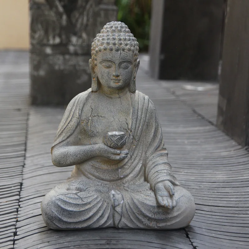 1PC resina statua di Buddha sc - Outdoor Zen Lighting recensione e prezzo