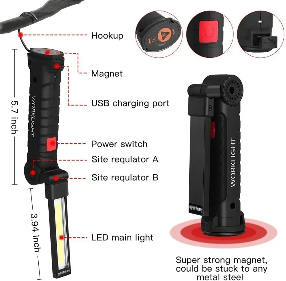 Torcia LED COB Lampada di ispe - Outdoor Lighting Rechargeable recensione e prezzo
