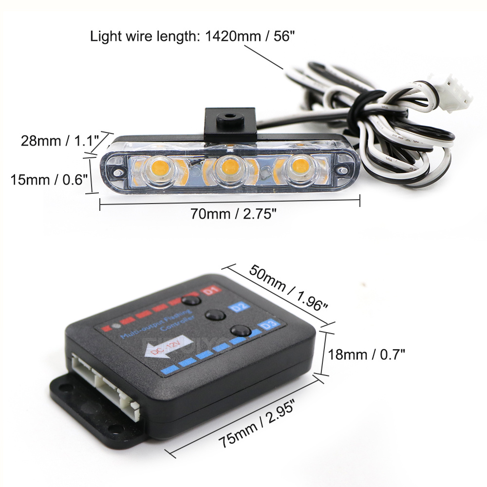 4x 3 LED Luci Stroboscopiche p - Outdoor Lighting Yellow recensione e prezzo